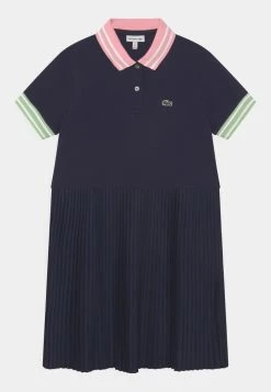 Lacoste Day Dress - Navy Blue/lotus/clover Green/white