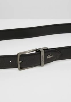 Lacoste REVERSIBLE CURVED STITCHED EDGES - Belt - Black -Lacoste Sales Store f20c3b0707494e43b76231767eeb07ef