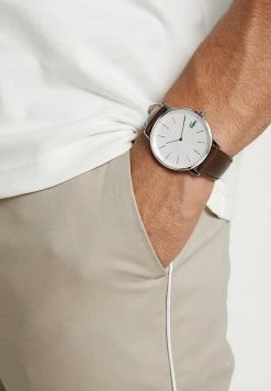 Lacoste MOON - Watch - Silver-coloured/brown